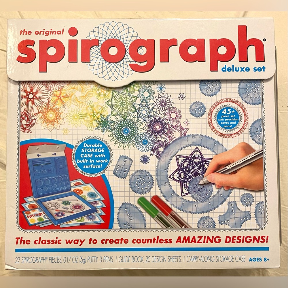 Original Spirograph Deluxe Set in Carrying Case NIB
